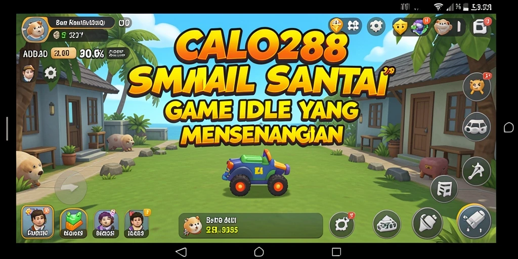 Screenshot gameplay CALO288 dengan karakter dan sumber daya yang menarik.