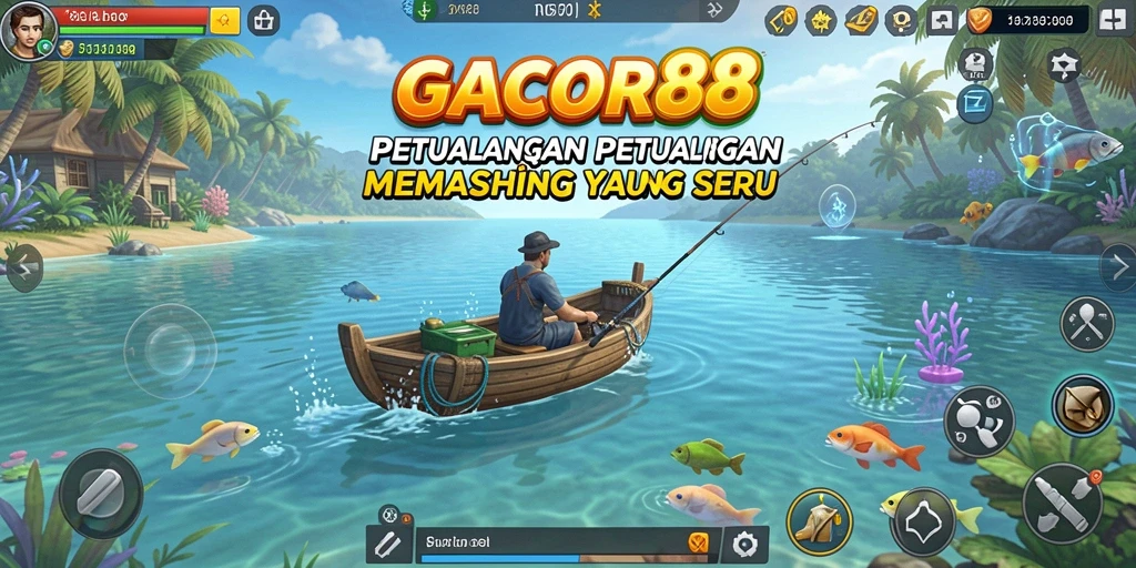 Tampilan gameplay GACOR88 yang mendebarkan saat memancing ikan.