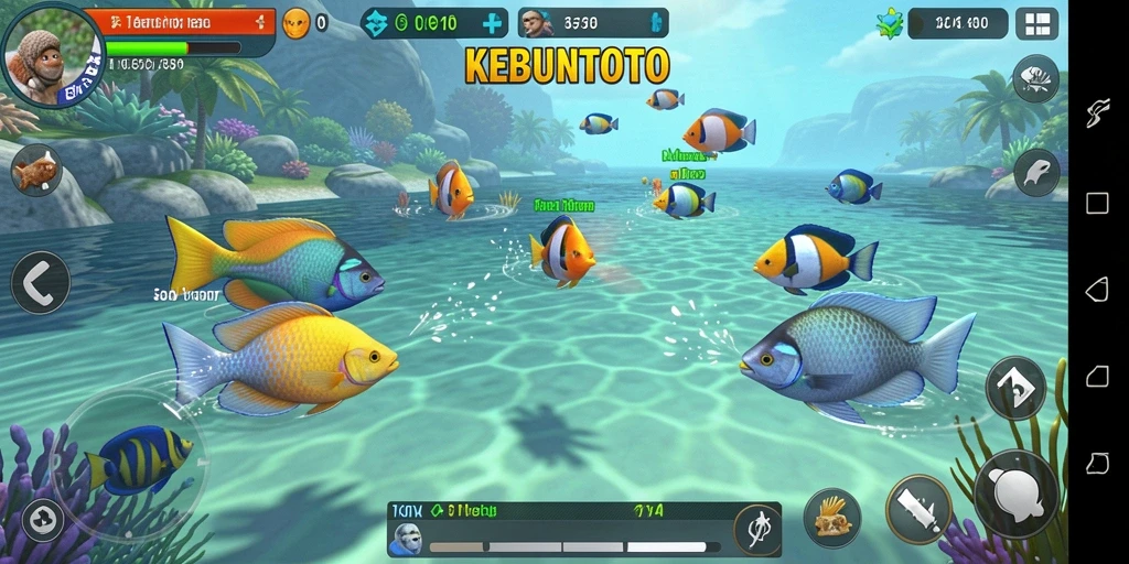 Tampilan gameplay KEBUNTOTO yang menarik dan penuh aksi Tembak Ikan.