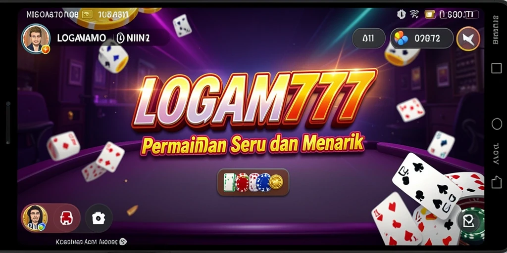 Screenshot dari permainan Domino LOGAM777 yang menunjukkan antarmuka menarik.