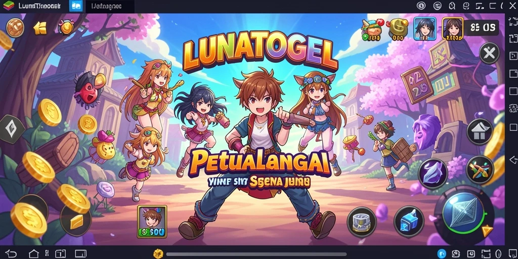Screenshot gameplay yang menampilkan petualangan seru di LUNATOGEL.