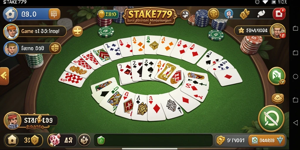 Tampilan gameplay Gaple STAKE779 yang menarik dan interaktif.